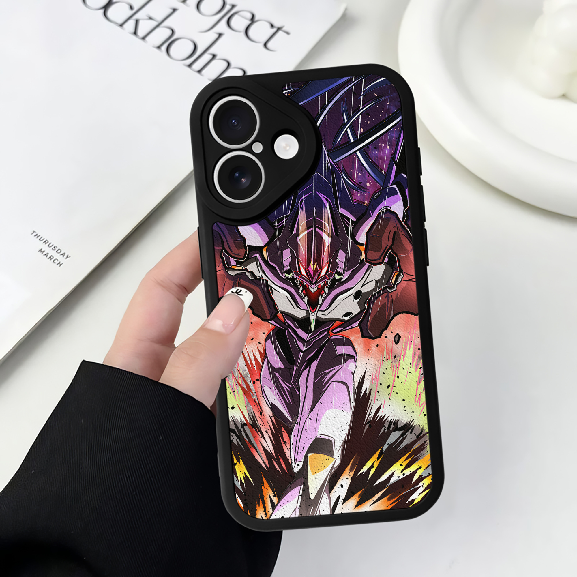 （画像用） EVA 新世紀エヴァンゲリオン 【iPhone 16シリーズ対応】シリコンスマホケース（レザー調） 材質：シリコン